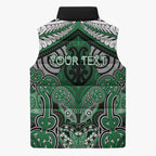 Aotearoa Iwi Ngati Maniapoto Personalised Sleeveless Puffer Jacket Maori Kowhaiwhai Pattern