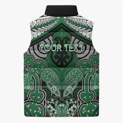 Aotearoa Iwi Ngati Maniapoto Personalised Sleeveless Puffer Jacket Maori Kowhaiwhai Pattern