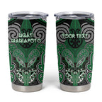Aotearoa Iwi Ngati Maniapoto Personalised Tumbler Cup Maori Kowhaiwhai Pattern