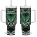 Aotearoa Iwi Ngati Maniapoto Personalised Tumbler With Handle Maori Kowhaiwhai Pattern