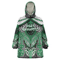 Aotearoa Iwi Ngati Maniapoto Personalised Wearable Blanket Hoodie Maori Kowhaiwhai Pattern