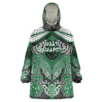 Aotearoa Iwi Ngati Maniapoto Personalised Wearable Blanket Hoodie Maori Kowhaiwhai Pattern