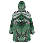 Aotearoa Iwi Ngati Maniapoto Personalised Wearable Blanket Hoodie Maori Kowhaiwhai Pattern