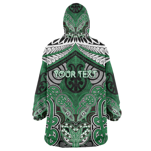 Aotearoa Iwi Ngati Maniapoto Personalised Wearable Blanket Hoodie Maori Kowhaiwhai Pattern
