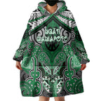 Aotearoa Iwi Ngati Maniapoto Personalised Wearable Blanket Hoodie Maori Kowhaiwhai Pattern
