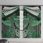 Aotearoa Iwi Ngati Maniapoto Window Curtain Maori Kowhaiwhai Pattern