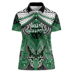Aotearoa Iwi Ngati Maniapoto Personalised Women Polo Shirt Maori Kowhaiwhai Pattern