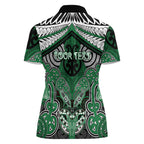 Aotearoa Iwi Ngati Maniapoto Personalised Women Polo Shirt Maori Kowhaiwhai Pattern
