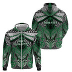 Aotearoa Iwi Ngati Maniapoto Personalised Zip Hoodie Maori Kowhaiwhai Pattern