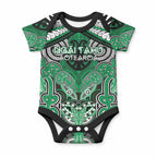 Aotearoa Iwi Ngai Tahu Personalised Baby Onesie Maori Kowhaiwhai Pattern
