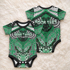 Aotearoa Iwi Ngai Tahu Personalised Baby Onesie Maori Kowhaiwhai Pattern