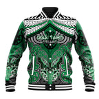 Aotearoa Iwi Ngai Tahu Personalised Baseball Jacket Maori Kowhaiwhai Pattern