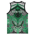 Aotearoa Iwi Ngai Tahu Personalised Basketball Jersey Maori Kowhaiwhai Pattern
