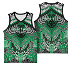 Aotearoa Iwi Ngai Tahu Personalised Basketball Jersey Maori Kowhaiwhai Pattern