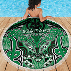 Aotearoa Iwi Ngai Tahu Beach Blanket Maori Kowhaiwhai Pattern