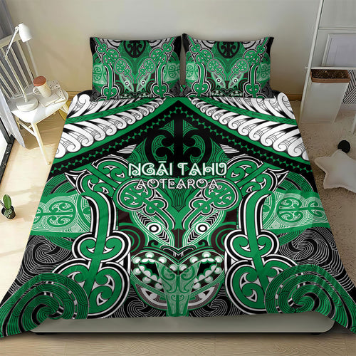 Aotearoa Iwi Ngai Tahu Bedding Set Maori Kowhaiwhai Pattern