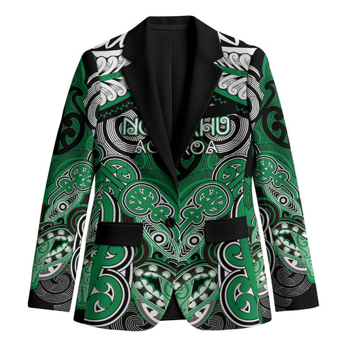 Aotearoa Iwi Ngai Tahu Personalised Blazer Maori Kowhaiwhai Pattern