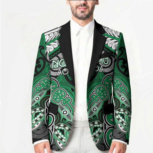 Aotearoa Iwi Ngai Tahu Personalised Blazer Maori Kowhaiwhai Pattern