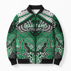 Aotearoa Iwi Ngai Tahu Personalised Bomber Puffer Jacket Maori Kowhaiwhai Pattern