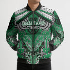 Aotearoa Iwi Ngai Tahu Personalised Bomber Puffer Jacket Maori Kowhaiwhai Pattern