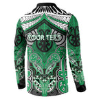 Aotearoa Iwi Ngai Tahu Personalised Button Sweatshirt Maori Kowhaiwhai Pattern