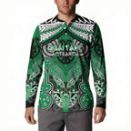 Aotearoa Iwi Ngai Tahu Personalised Button Sweatshirt Maori Kowhaiwhai Pattern
