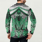 Aotearoa Iwi Ngai Tahu Personalised Button Sweatshirt Maori Kowhaiwhai Pattern