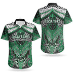 Aotearoa Iwi Ngai Tahu Personalised Couples Matching Off Shoulder Maxi Dress and Hawaiian Shirt Maori Kowhaiwhai Pattern