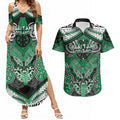 Aotearoa Iwi Ngai Tahu Personalised Couples Matching Summer Maxi Dress and Hawaiian Shirt Maori Kowhaiwhai Pattern