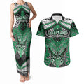 Aotearoa Iwi Ngai Tahu Personalised Couples Matching Tank Maxi Dress and Hawaiian Shirt Maori Kowhaiwhai Pattern