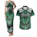 Aotearoa Iwi Ngai Tahu Personalised Couples Matching Tank Maxi Dress and Hawaiian Shirt Maori Kowhaiwhai Pattern