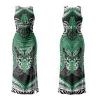 Aotearoa Iwi Ngai Tahu Personalised Couples Matching Tank Maxi Dress and Hawaiian Shirt Maori Kowhaiwhai Pattern