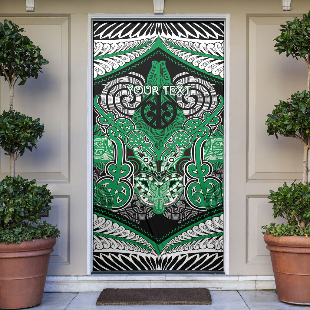 Aotearoa Iwi Ngai Tahu Personalised Door Cover Maori Kowhaiwhai Pattern