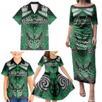 Aotearoa Iwi Ngai Tahu Personalised Family Matching Puletasi and Hawaiian Shirt Maori Kowhaiwhai Pattern