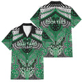 Aotearoa Iwi Ngai Tahu Personalised Family Matching Summer Maxi Dress and Hawaiian Shirt Maori Kowhaiwhai Pattern