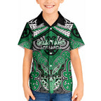 Aotearoa Iwi Ngai Tahu Personalised Kid Hawaiian Shirt Maori Kowhaiwhai Pattern