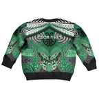 Aotearoa Iwi Ngai Tahu Personalised Kid Ugly Christmas Sweater Maori Kowhaiwhai Pattern