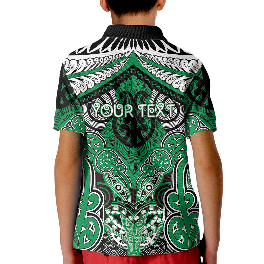 Aotearoa Iwi Ngai Tahu Personalised Kid Polo Shirt Maori Kowhaiwhai Pattern