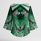Aotearoa Iwi Ngai Tahu Personalised Kimono Sleeve Blouse Maori Kowhaiwhai Pattern
