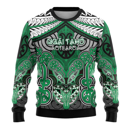 Aotearoa Iwi Ngai Tahu Personalised Ugly Christmas Sweater Maori Kowhaiwhai Pattern