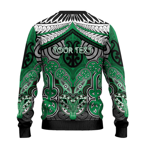 Aotearoa Iwi Ngai Tahu Personalised Ugly Christmas Sweater Maori Kowhaiwhai Pattern