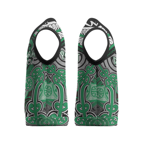 Aotearoa Iwi Ngai Tahu Personalised Christmas Knitted V-Neck Vest Maori Kowhaiwhai Pattern