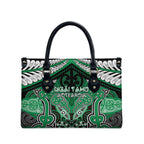 Aotearoa Iwi Ngai Tahu Leather Bag Maori Kowhaiwhai Pattern