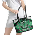 Aotearoa Iwi Ngai Tahu Leather Tote Bag Maori Kowhaiwhai Pattern