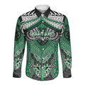 Aotearoa Iwi Ngai Tahu Personalised Long Sleeve Button Shirt Maori Kowhaiwhai Pattern