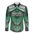 Aotearoa Iwi Ngai Tahu Personalised Long Sleeve Button Shirt Maori Kowhaiwhai Pattern