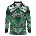 Aotearoa Iwi Ngai Tahu Personalised Long Sleeve Polo Shirt Maori Kowhaiwhai Pattern