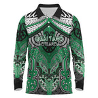 Aotearoa Iwi Ngai Tahu Personalised Long Sleeve Polo Shirt Maori Kowhaiwhai Pattern