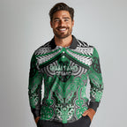 Aotearoa Iwi Ngai Tahu Personalised Long Sleeve Polo Shirt Maori Kowhaiwhai Pattern
