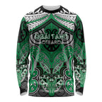 Aotearoa Iwi Ngai Tahu Personalised Long Sleeve Shirt Maori Kowhaiwhai Pattern